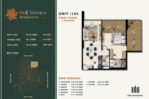 Apartament de vânzare în Dubai Production City (IMPZ), Dubai, EAU 1 cameră, 39 mp.  №728411 - poză 13
