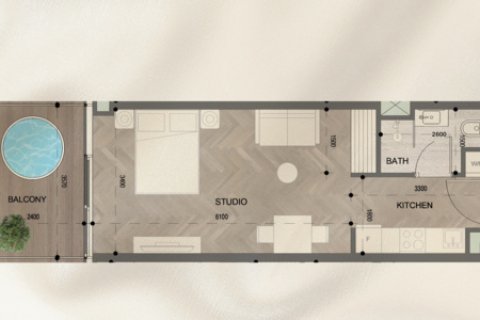 Wohnung zum Verkauf in Dubai Land, Dubai, VAE 1 Zimmer, 42 m2 Nr. 728416 - Foto 14