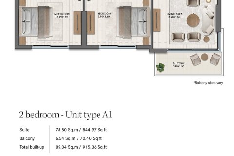 Town Square, Dubai, UAE의 판매용 아파트 침실 1개, 57제곱미터 번호 728414 - 사진 16