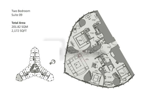 Downtown Dubai (Downtown Burj Dubai), UAE의 임대용 아파트 침실 2개, 202제곱미터 번호 702258 - 사진 25