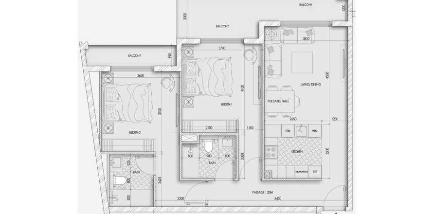 Lakás az Enaya Residences lakóparkban itt: Jumeirah Village Triangle, Dubai, EAE, 2 hálószoba, 106.17 m², azonosító: 700304