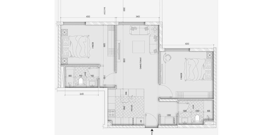 Lakás az Enaya Residences lakóparkban itt: Jumeirah Village Triangle, Dubai, EAE, 2 hálószoba, 103.59 m², azonosító: 700306