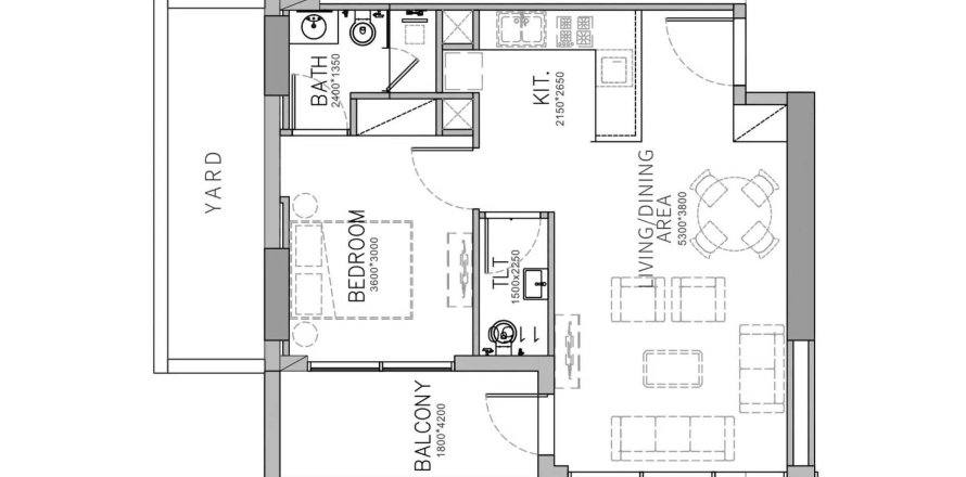 Apartmen di Stamn Yuni di Al Satwa, Dubai, UAE 1 bilik tidur, 76.3 meter persegi № 712344
