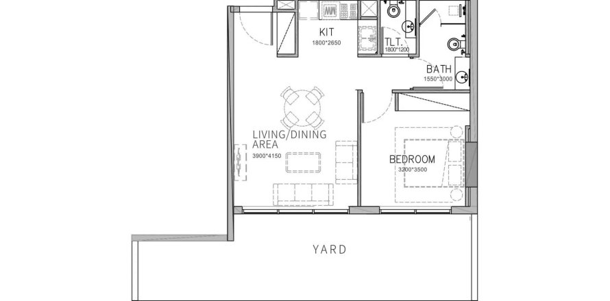 Apartmen di Stamn Yuni di Al Satwa, Dubai, UAE 1 bilik tidur, 78.23 meter persegi № 712343