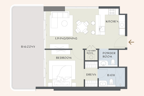 Appartamento in vendita a Al Satwa, Dubai, EAU 1 camera, 45 mq. № 690300 - foto 8