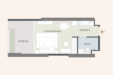 Appartamento in vendita a Al Satwa, Dubai, EAU 1 camera, 45 mq. № 690300 - foto 7