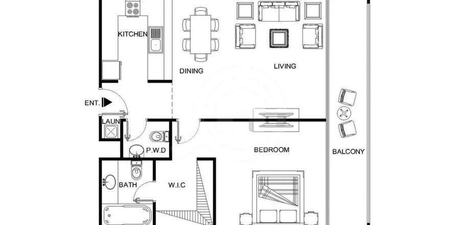 Apartmán v SOHO SQUARE na Saadiyat Island, Abu Dhabi, SAE 1 spálňa, 77.4 m2 č. 760068