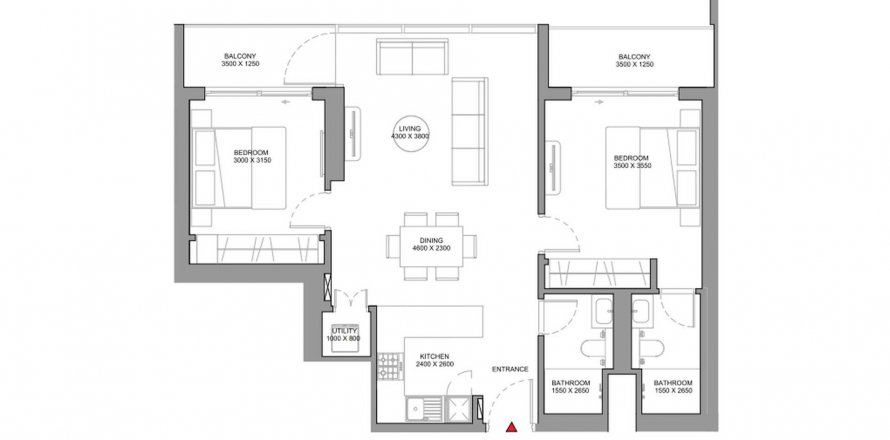 Byt v SOBHA ORBIS v Motor City, Dubai, SAE 2 ložnice, 93.67 m² Č.: 430311