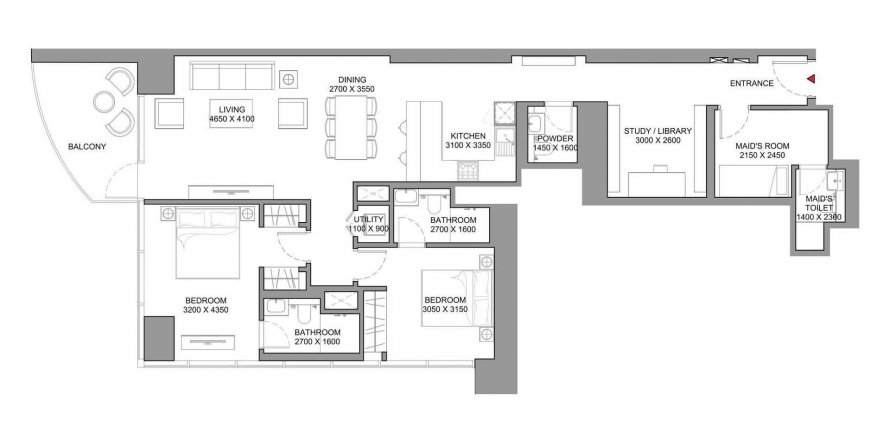 Apartment in SKYSCAPE AURA in Nadd Al Sheba, Dubai, UAE 2 bedrooms, 140.64 sq.m. № 489286