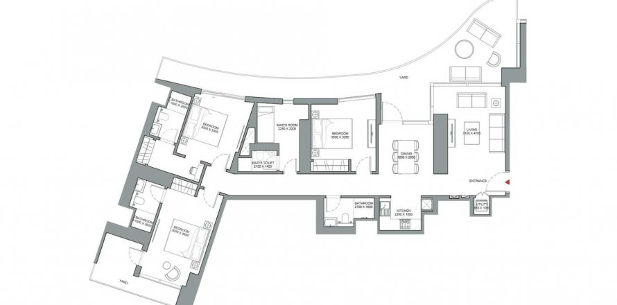 Apartment in SKYSCAPE AURA in Nadd Al Sheba, Dubai, UAE 3 bedrooms, 186.59 sq.m. № 489289