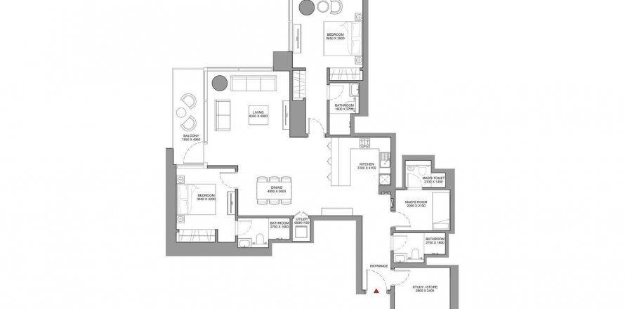 Leilighet i Nadd Al Sheba, Dubai, Emiratene 2 soverom, 144 kvm nr. 489288