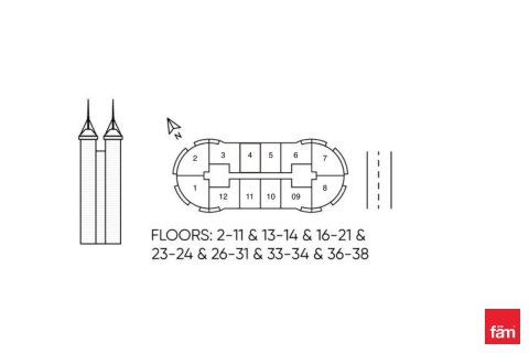 Apartman u Dubai Studio City, UAE 1 spavaća soba, 59.5 m2 Br. 678250 - fotografija 14