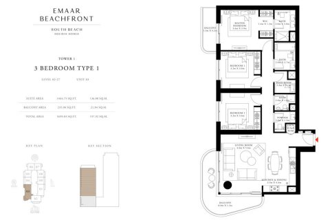 Apartment in SOUTH BEACH in Dubai Harbour, Dubai, UAE 1 bedroom, 68 sq.m. № 704938 - photo 13