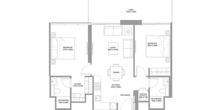 Apartment in Pristine Beach Residences in Umm Al Quwain, UAE 2 bedrooms, 85.65 sq.m. № 710567