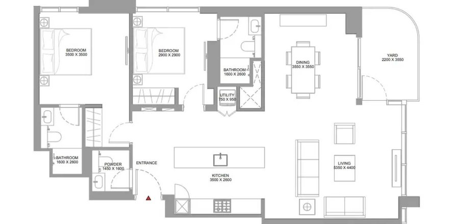 Apartment in Pristine Beach Residences in Umm Al Quwain, UAE 2 bedrooms, 110.92 sq.m. № 710565