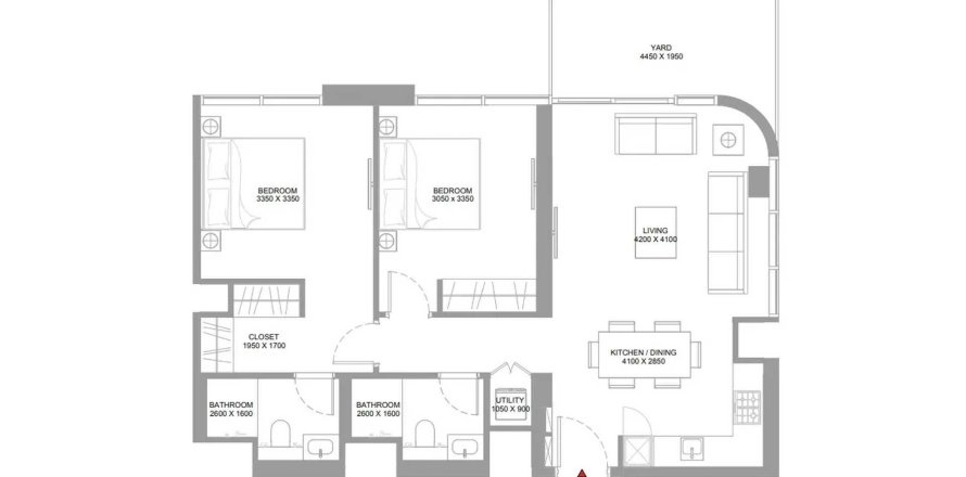 Apartment in Pristine Beach Residences in Umm Al Quwain, UAE 2 bedrooms, 89.64 sq.m. № 710568