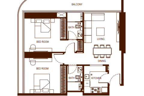 Byt v Binghatti Hill Views v Al Barsha, Dubai, SAE 1 pokoj, 36 m² Č.: 728597 - fotografie 24