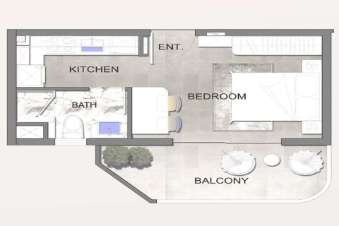 Byt v Listone Residence v International City, Dubai, SAE 1 pokoj, 32 m² Č.: 728566 - fotografie 13