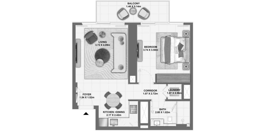Apartament në Silva by Emaar në Dubai Creek Harbour (The Lagoons), Emiratet e Bashkuara Arabe 1 dhomë gjumi, 69 m2. № 685434