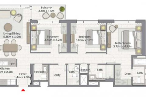 Müüa korter asukohaga Dubai Creek Harbour (The Lagoons), AÜE: 3 magamistoaga, 133 m² Nr 637365 - pilt 3