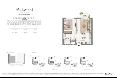 Apartman u Dubai Hills Estate, Dubai, UAE 1 spavaća soba, 67.72628700 m2 Br. 754894 - fotografija 11