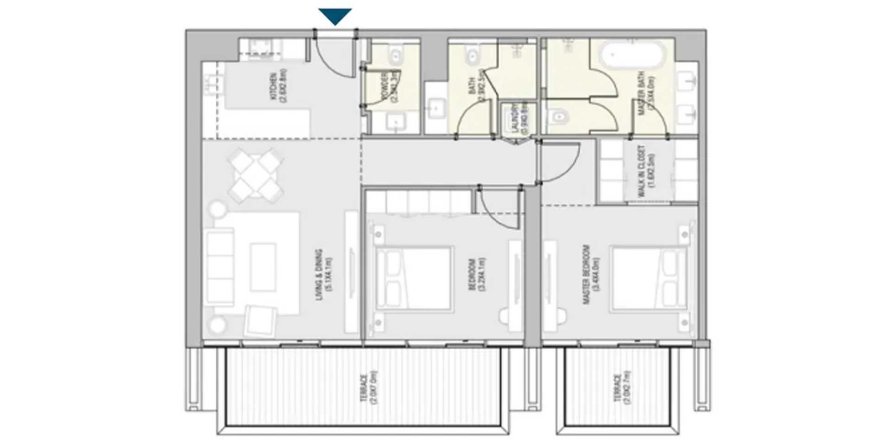 Appartement à Saadiyat Island, Abu Dhabi, EAU: 2 chambres, 117.39 m2 № 758076