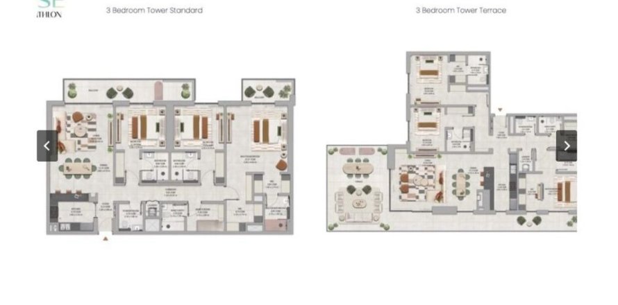 דירה ב Dubai, איחוד האמירויות 3 חדרי שינה, 193.9 מ"ר מספר 662264