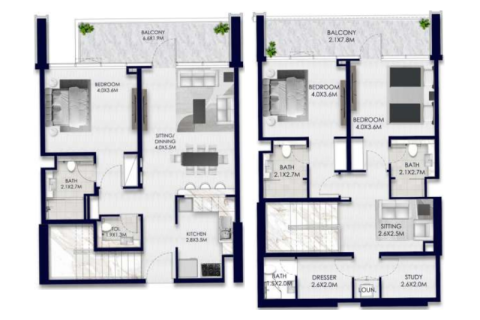 Apartment til salg i Yas Island, Abu Dhabi, UAE 1 værelse, 47 kvm № 689949 - foto 16