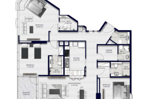 Apartment til salg i Yas Island, Abu Dhabi, UAE 1 værelse, 47 kvm № 689949 - foto 13