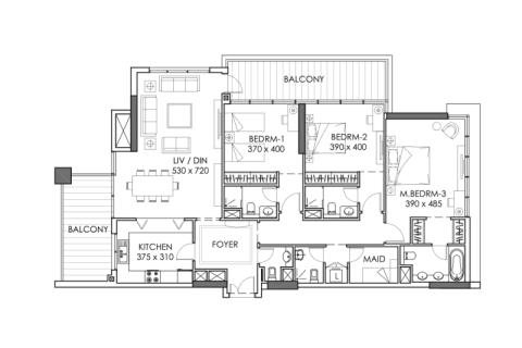 Apartament de vânzare în Yas Island, Abu Dhabi, EAU 1 cameră, 194 mp.  №689948 - poză 13