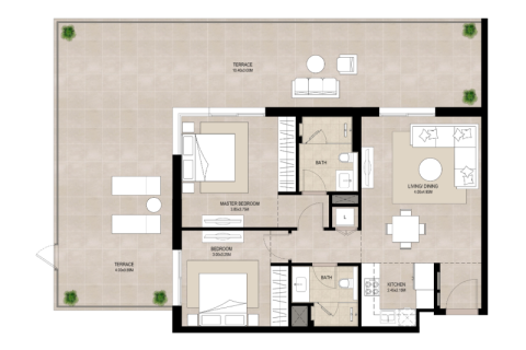 Appartement te koop in Town Square, Dubai, VAE 1 slaapkamer, 55 vr.m., nr 732627 - foto 6