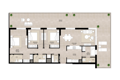 Appartement te koop in Town Square, Dubai, VAE 1 slaapkamer, 55 vr.m., nr 732627 - foto 7
