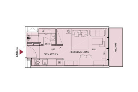 Apartmán v Downtown Dubai (Downtown Burj Dubai), SAE 1 izba, 33 m2 č. 732628 - Fotografia 10