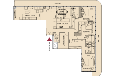 Apartmán v Downtown Dubai (Downtown Burj Dubai), SAE 1 izba, 33 m2 č. 732628 - Fotografia 13