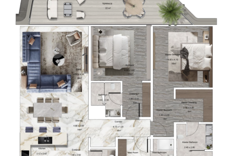 Διαμέρισμα σε Abu Dhabi, ΗΑΕ 1 υπνοδωμάτιο, 94 τ.μ. Αρ. 689744 - φωτογραφία 14