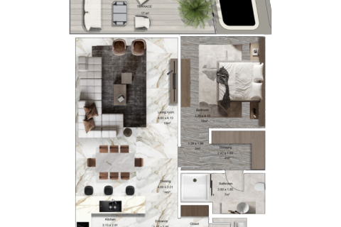 Διαμέρισμα σε Abu Dhabi, ΗΑΕ 1 υπνοδωμάτιο, 94 τ.μ. Αρ. 689744 - φωτογραφία 13