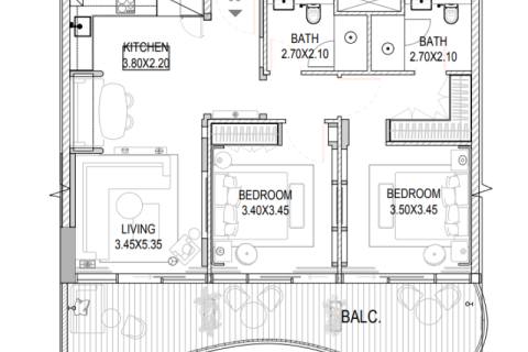 Apartamento para venda em Maritime City, Dubai, EAU 1 quarto, 58 m2 № 690292 - foto 7