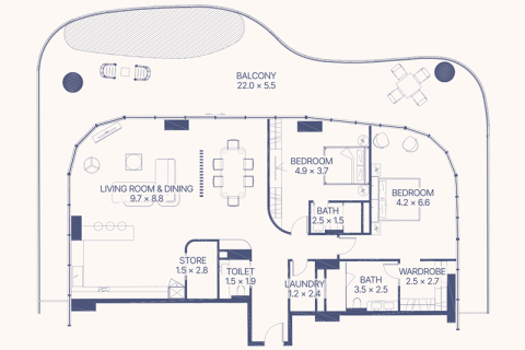 Appartement à vendre à  Al Marjan Island, Ras Al Khaimah, EAU 1 pièce, 41 m2 № 690289 - photo 8