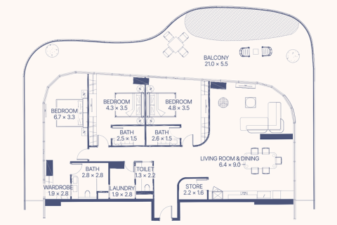Appartement à vendre à  Al Marjan Island, Ras Al Khaimah, EAU 1 pièce, 41 m2 № 690289 - photo 9