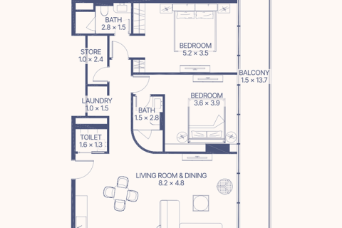 Appartement à vendre à  Al Marjan Island, Ras Al Khaimah, EAU 1 pièce, 41 m2 № 690289 - photo 7