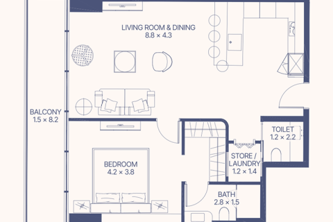 Appartement à vendre à  Al Marjan Island, Ras Al Khaimah, EAU 1 pièce, 41 m2 № 690289 - photo 6