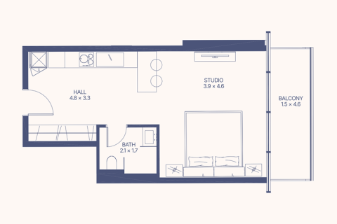 Appartement à vendre à  Al Marjan Island, Ras Al Khaimah, EAU 1 pièce, 41 m2 № 690289 - photo 5