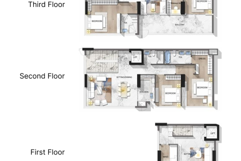 Apartmen di Dubai, UAE 1 bilik tidur № 690290 - foto 11