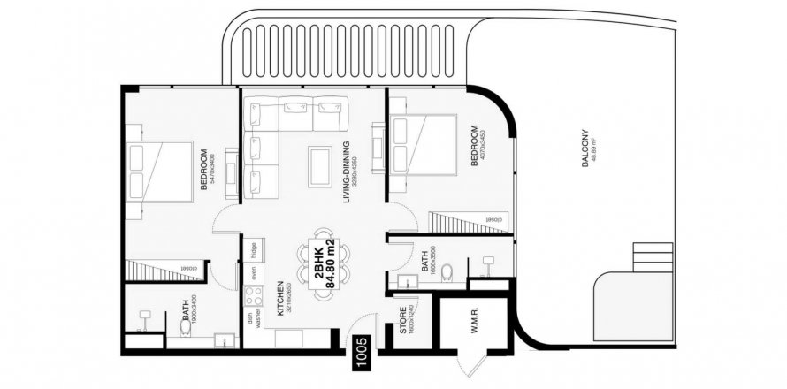 Apartment in Villa Del Gavi in Dubai, UAE 2 bedrooms, 141.01 sq.m. № 595279