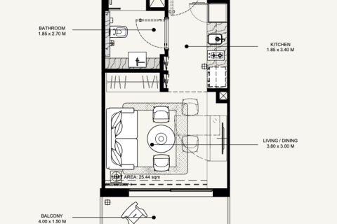 Apartman u gradu Dubai South (Dubai World Central), UAE 1 soba, 32 m2 Br. 732666 - Slika 6