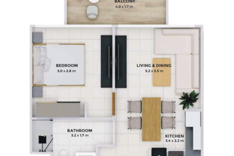 Jumeirah Village Triangle, Dubai, UAE의 판매용 아파트 침실 1개 번호 690109 - 사진 5