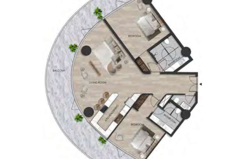 Al Marjan Island, Ras Al Khaimah, UAE의 판매용 아파트 48제곱미터 번호 690103 - 사진 9