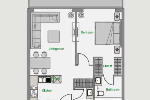 Apartman u gradu Arjan, Dubai, UAE 1 soba, 51 m2 Br. 732632 - Slika 7