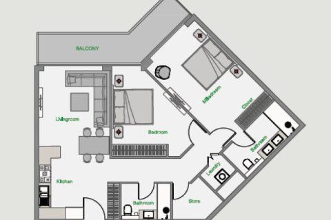 Apartman u gradu Arjan, Dubai, UAE 1 soba, 51 m2 Br. 732632 - Slika 8