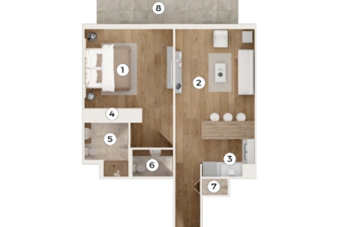 Appartamento in vendita a Jumeirah Village Circle, Dubai, EAU 1 camera da letto, 37 mq. № 732635 - foto 9